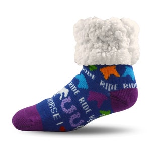 I Love My Horse Pudus Slipper Socks
