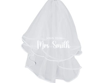 Personalised Bride to Be Veil – Custom Hen Party Accessory