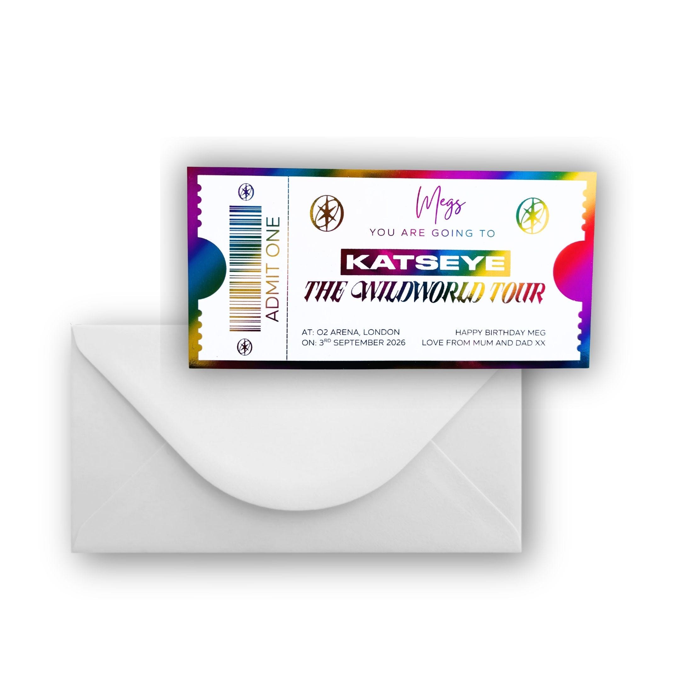 KATSEYE Tour Concert Foil Ticket – Personalised Foil Print, K-pop