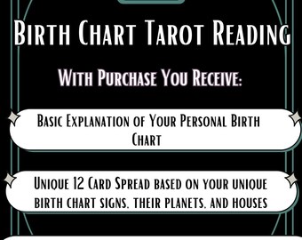 Birth Chart Tarot Reading w/ Custom E-Book