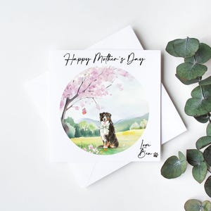 Berner Sennenhund Muttertagskarte - Personalisiert - Muttertag Sonntag - Vom Hund - Hundemama Geschenk -