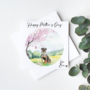 Rottweiler Muttertags Karte - Personalisiert - Muttertag Sonntag - Vom Hund - Hundemama Geschenk - Rottie