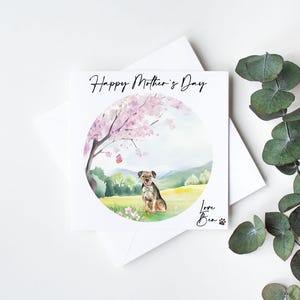 Border Terrier Muttertagskarte - Personalisiert - Bemuttern Sonntag - Vom Hund - Hundemama Geschenk -