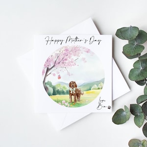 Labradoodle Muttertagskarte - Personalisiert - Muttertagssonntag - Vom Hund - Hundemama Geschenk -