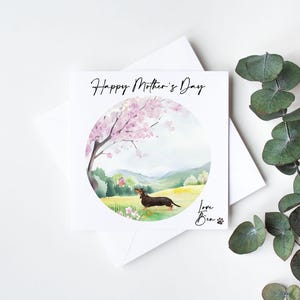 Miniatur Dackel Muttertagskarte - Personalisiert - Muttertag Sonntag - Vom Hund - Hundemama Geschenk - Dackel