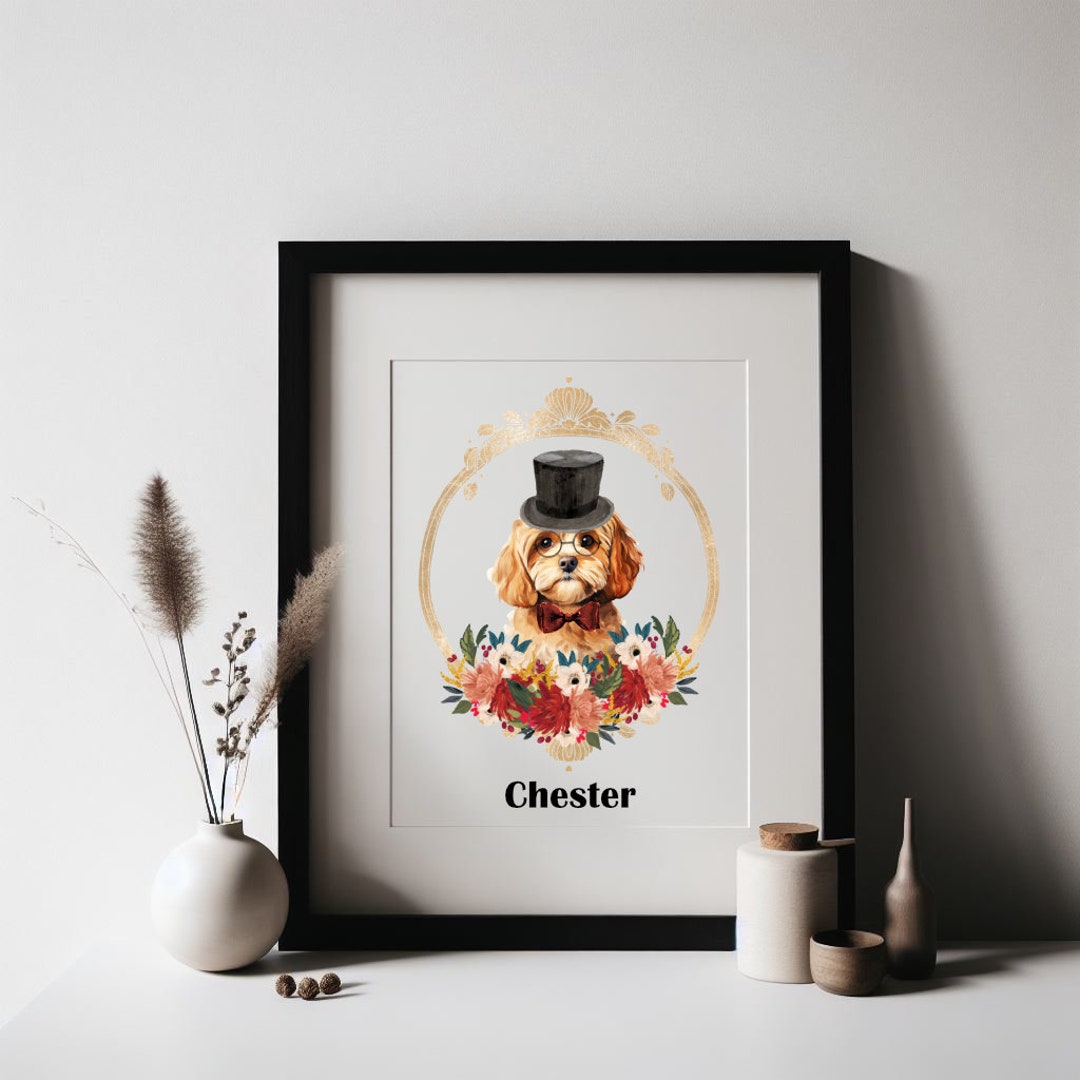 Personalised Cavapoochon A4 Print - Etsy