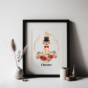 Personalised Fox Red Labrador A4 Print