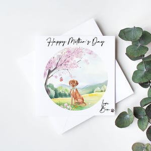 Vizla Muttertagskarte - Personalisiert - Muttertagssonntag - Vom Hund - Hundemama Geschenk -
