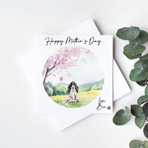 Cocker Spaniel Muttertagskarte - Personalisiert - Muttersonntag - Vom Hund - Hundemama Geschenk -