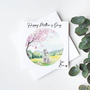 Bedlington Muttertagskarte - Personalisiert - Muttertagssonntag - Vom Hund - Hundemama Geschenk -