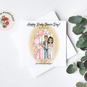 Cartão de Chá de Bebê Personalizado Rosa Baby Girl