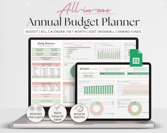 2025 Budget Template for Google Sheets | Financial Planner (Digital Download)