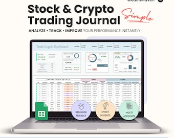 Trading Journal, Anfänger Freundlich Google Sheets (Digitaler Download)