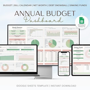 Ultimate Monthly Budget Template Google Sheets Budget Spreadsheet Financial Planner Expense Tracker, Debt Tracker Bill Calendar Yearly Plan