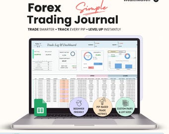 Forex Trading Journal Google Sheets | Beginner-Friendly Trade Log (Digital)