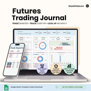 Diario de operaciones con futuros / Registro de operaciones diarias / Hojas de cálculo de Google (digital)