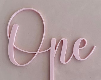 Adorno para tarta personalizado con impresión 3D (nombre o edad personalizados) - Decoración para fiesta de primer cumpleaños
