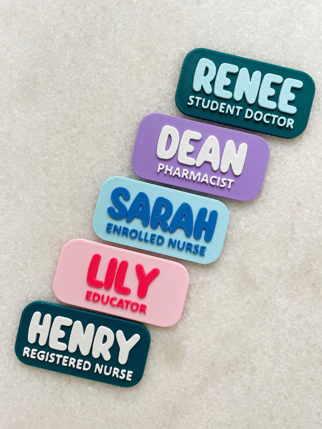 Personalised Name Badge With 3D Letters Name Badge Nurse Custom Badge personalised-name-badge-with-3d-letters-name-badge-nurse-custom-badge