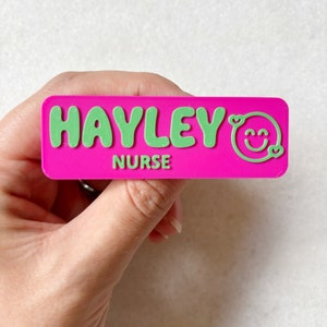 Personalised Name Badge, Registered Nurse Name Badge, Custom Name Badge, Fun Badges Badges Magnetic, Badge teacher, Badge midwife, Name Tag image 7