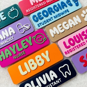 Personalised Name Badge, Registered Nurse Name Badge, Custom Name Badge, Fun Badges Badges Magnetic, Badge teacher, Badge midwife, Name Tag image 2