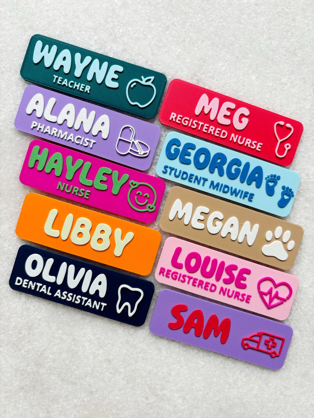 Personalised Name Badge Registered Nurse Name Badge Custom Name Badge Personalised Name Badge Registered Nurse Name Badge Custom Name Badge