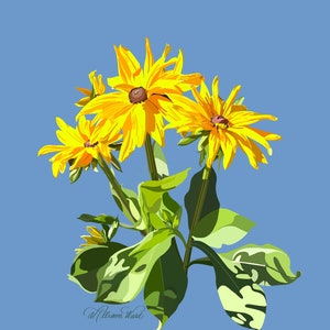 Daisy Print | Daisy Artwork | Daisy Painting | Flower Artwork