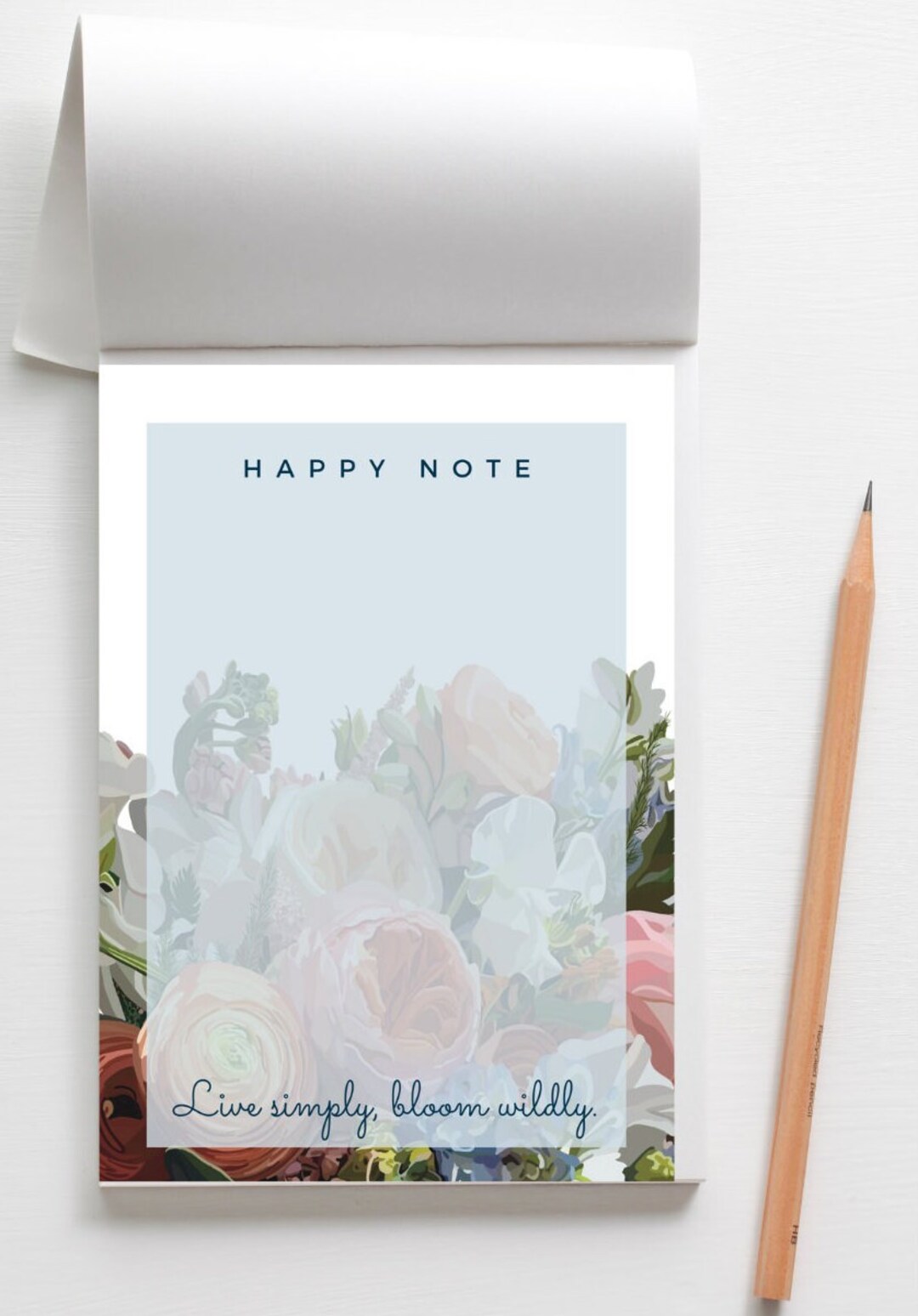 Beautiful Bouquet Notepad | Notepad | Office Notes | Personalized ...