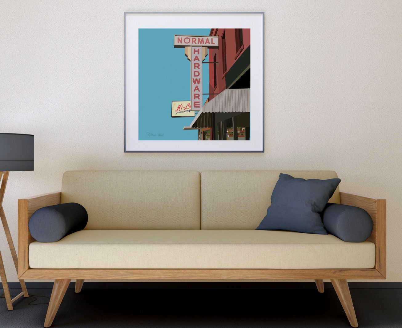 Normal Hardware Sign Print Hilo Bar Sign Print Vintage Neon Sign Print