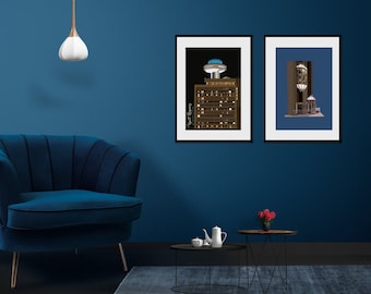 Hyatt Hotel Print Atlanta Georgia Artwork Vintage Hotel