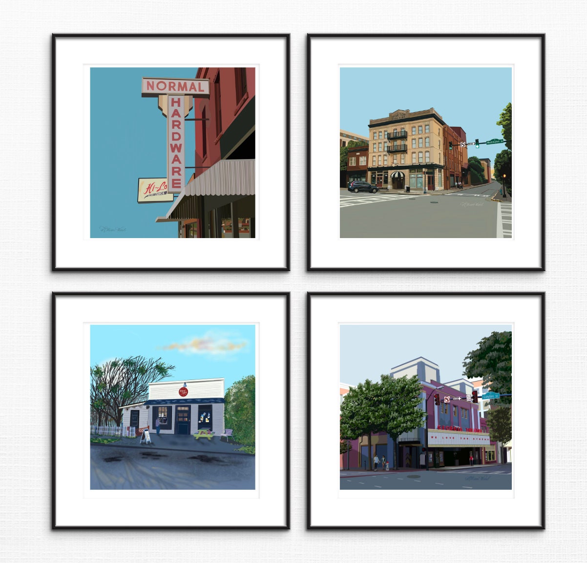 Normal Hardware Sign Print Hilo Bar Sign Print Vintage Neon Sign Print