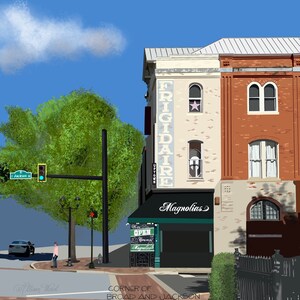 Magnolias Bar Athens Print | Athens Wall Art | Athens GA Poster | Georgia Painting