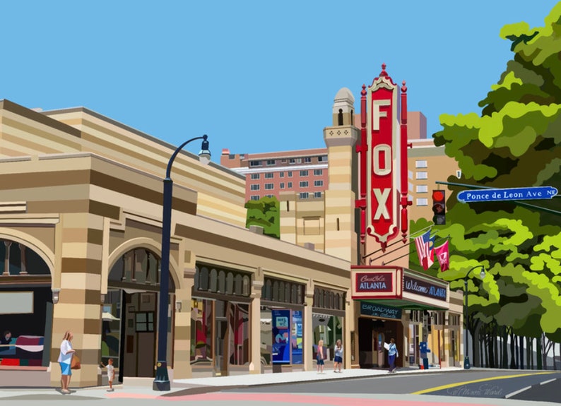The Atlanta Fox Theater Wall Art Print Wall Decor - Etsy
