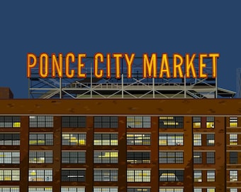 Ponce City Market Print Ponce Market Artwork Atlanta Wall