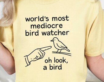 Bird Watcher Comfort Colors T-shirt: cadeau student ornithologie, grappige T-shirt vogelliefhebber, Earth Day