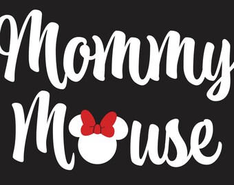 Mommy Mouse SVG: thema familieverjaardag, bijpassende ontwerpen (digitale download)