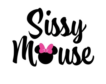 Sissy Mouse SVG: meisjesverjaardag, gezinsvakantie (digitaal bestand)