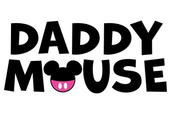 Daddy Mouse SVG PNG: familieverjaardag T-shirtontwerp (digitale download)