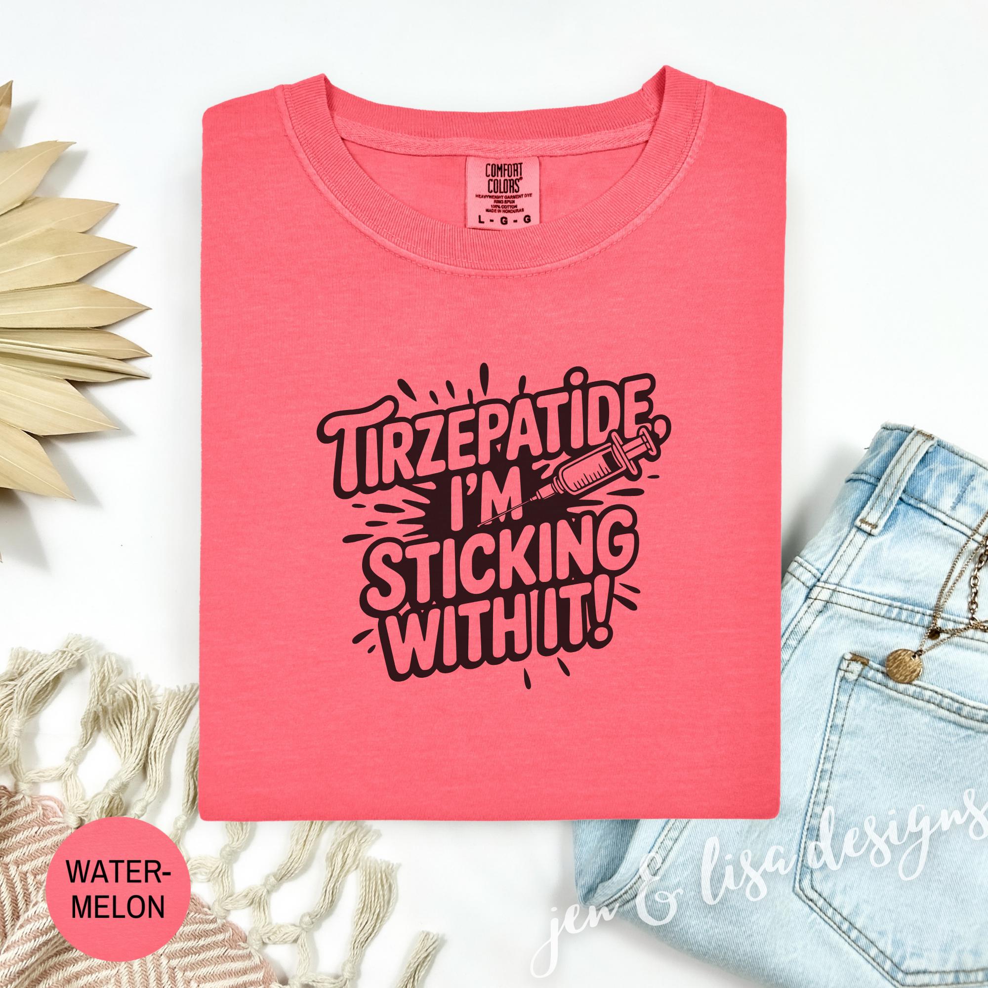 should tirzepatide be red Tirzepatide Comfort Colors T-shirt: Pride in Medication, Weight Loss Tee
