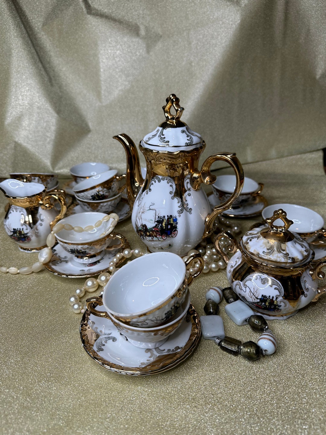 Antique italian tea set deals