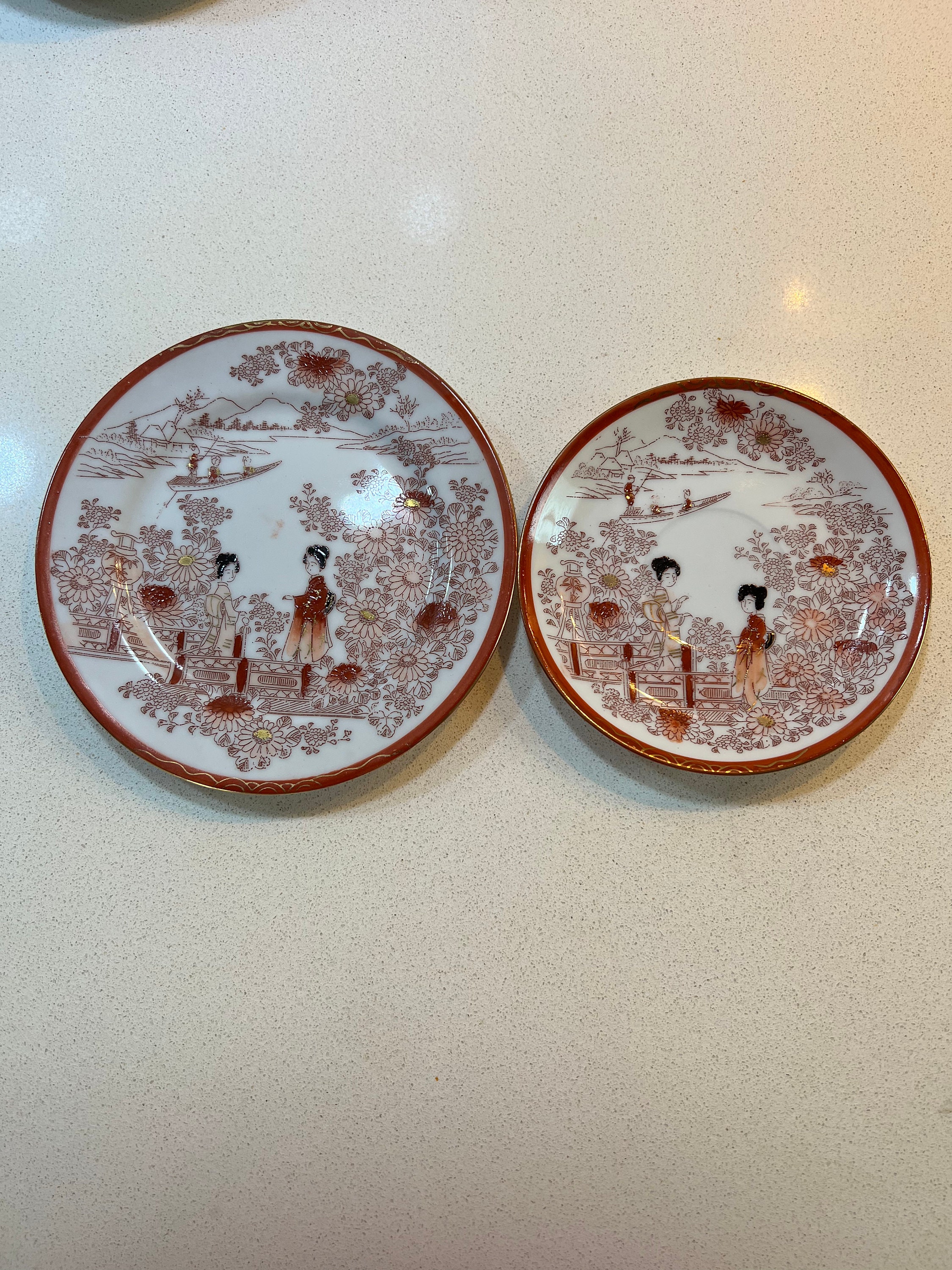 Vintage Japanese Eggshell Porcelain Tea Set Etsy