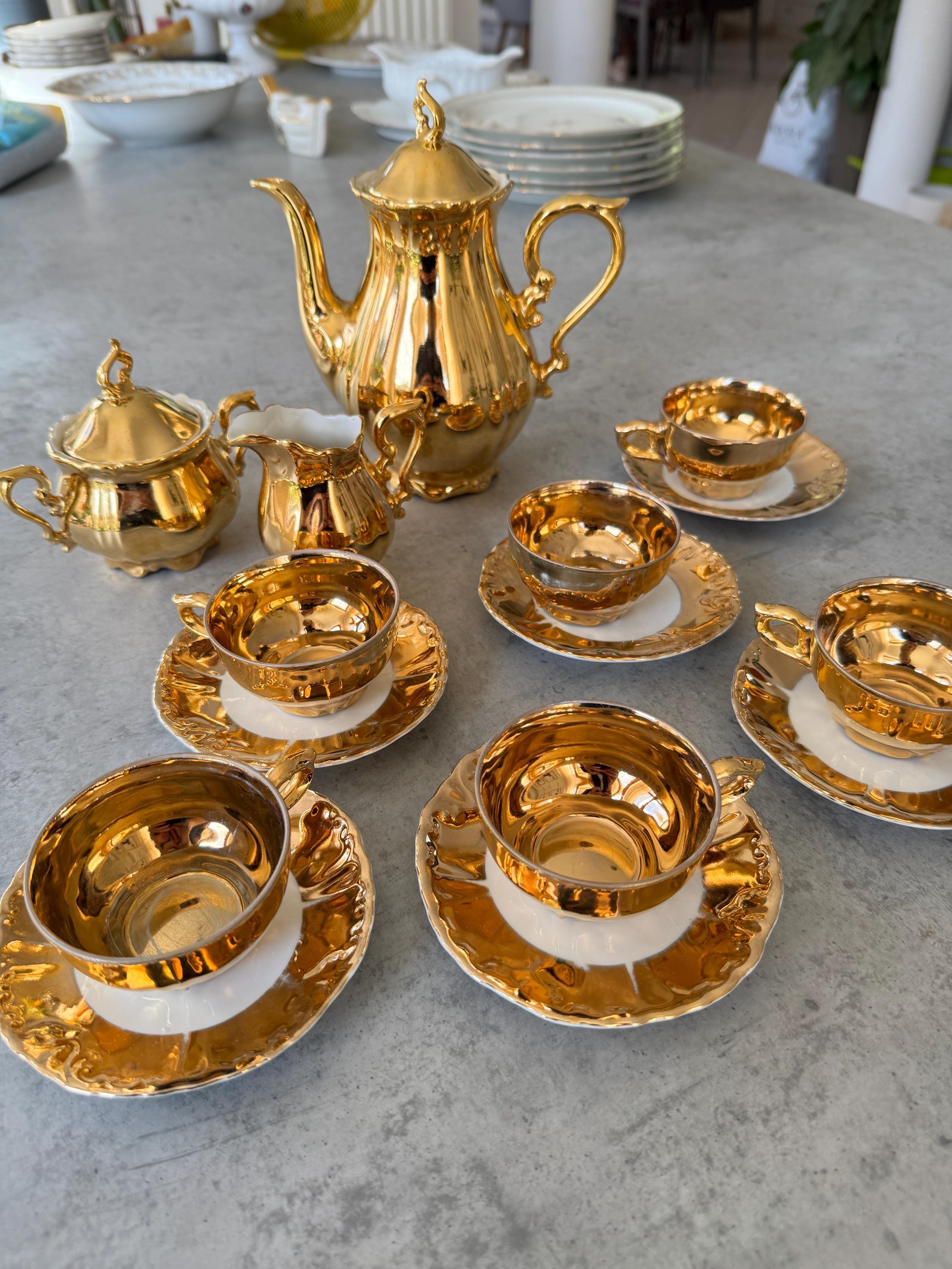 Bavaria Gold Plated Tea Set - Etsy Hong Kong