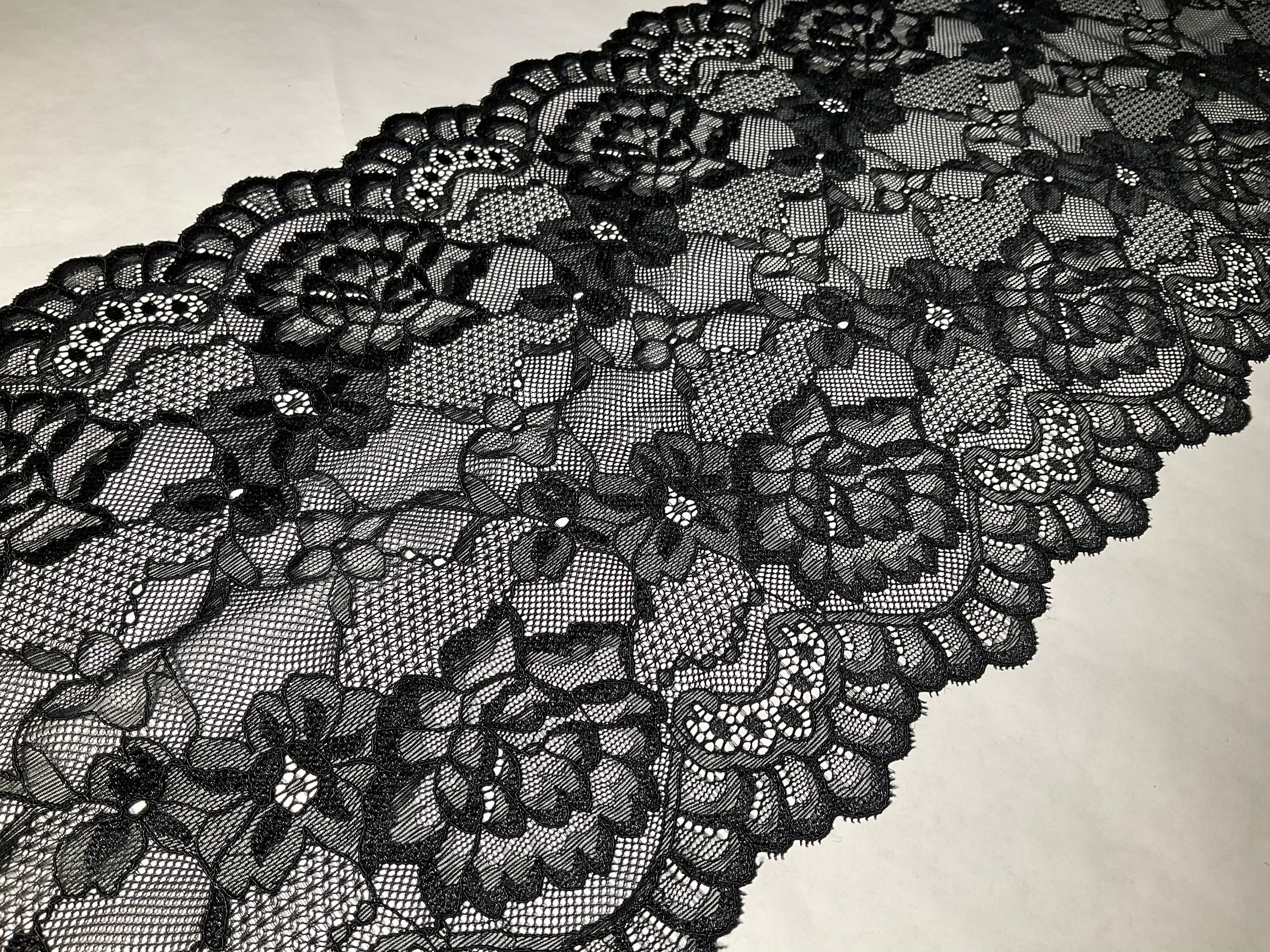 Black Scalloped Lace 