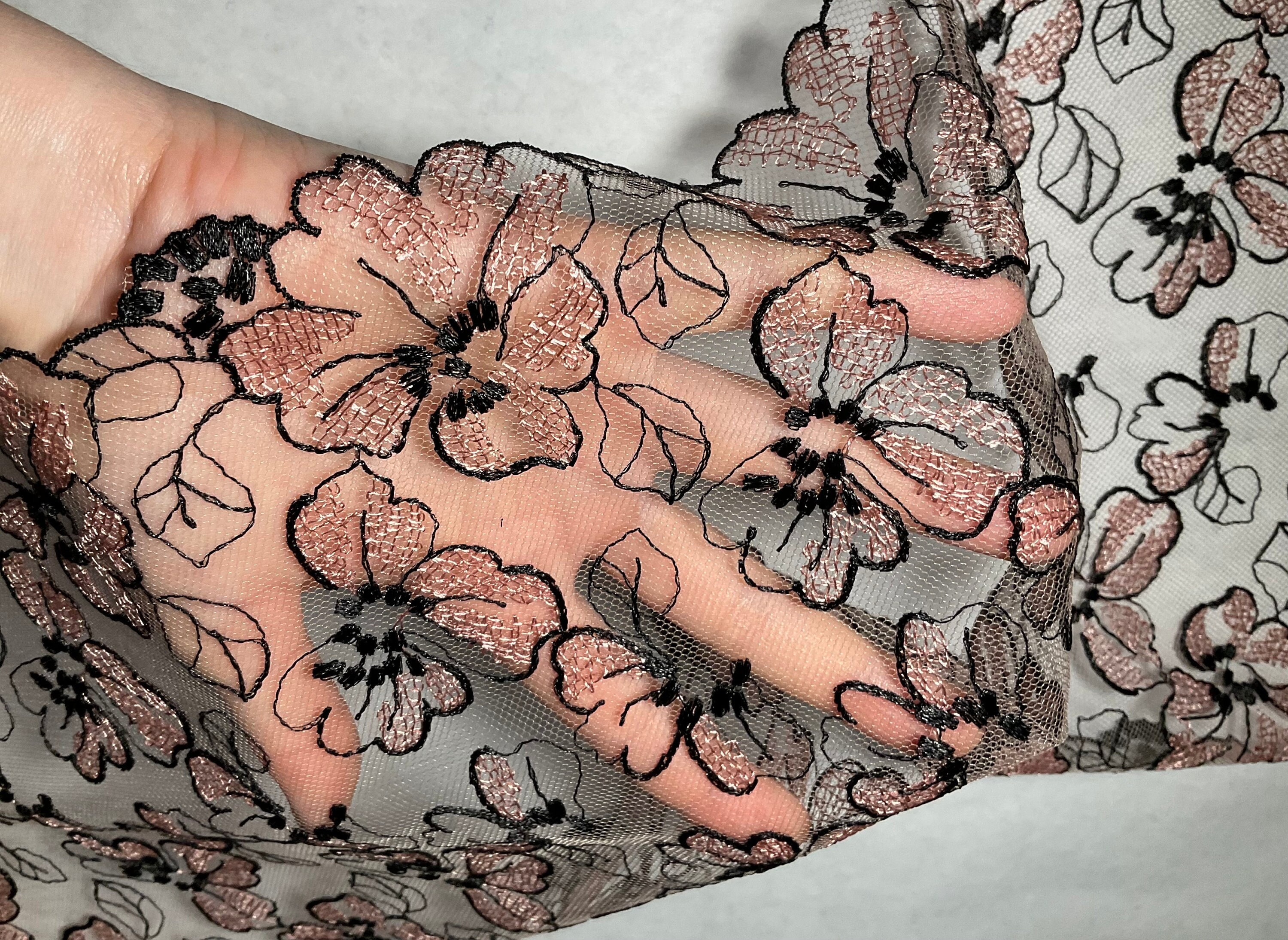 Floral Net Fabric 