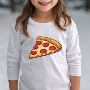 Pepperoni Pizza Toddler T-Shirt Fun Graphic Kid Shirt Pizza Lover Toddler Pepperoni Lover Gift Birthday Pizza Graphic Tee Christmas Gift