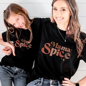 Matching T-shirt Mama Mini Fall Design Family Photo Shirt New Mom Gift Mama Mini T-Shirt Fall Outfit Mother Child Baby Shower Giftset