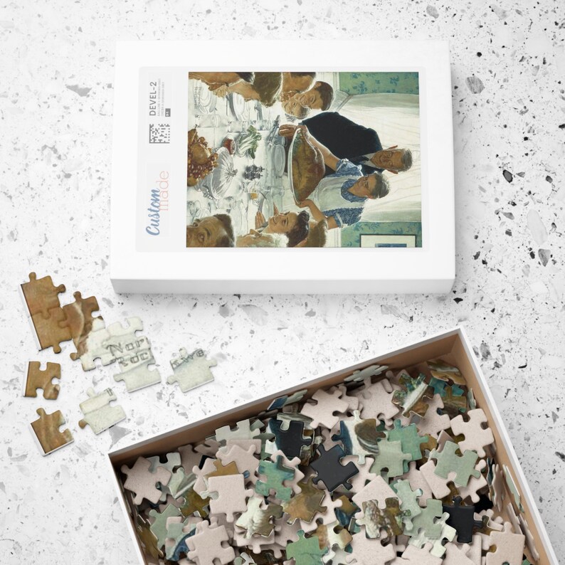 Norman Rockwell Puzzle Freedom of Want, 100 or 500 Piece Puzzle - Etsy
