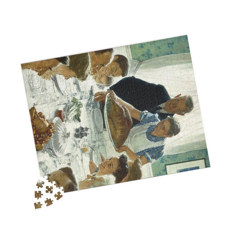 Norman Rockwell Puzzle Freedom of Want, 100 or 500 Piece Puzzle - Etsy