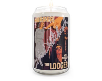 Scented Candle Gift for Movie Lovers The Lodger Alfred Hitchcock First Thriller Movie Poster Gift for Vintage Lovers