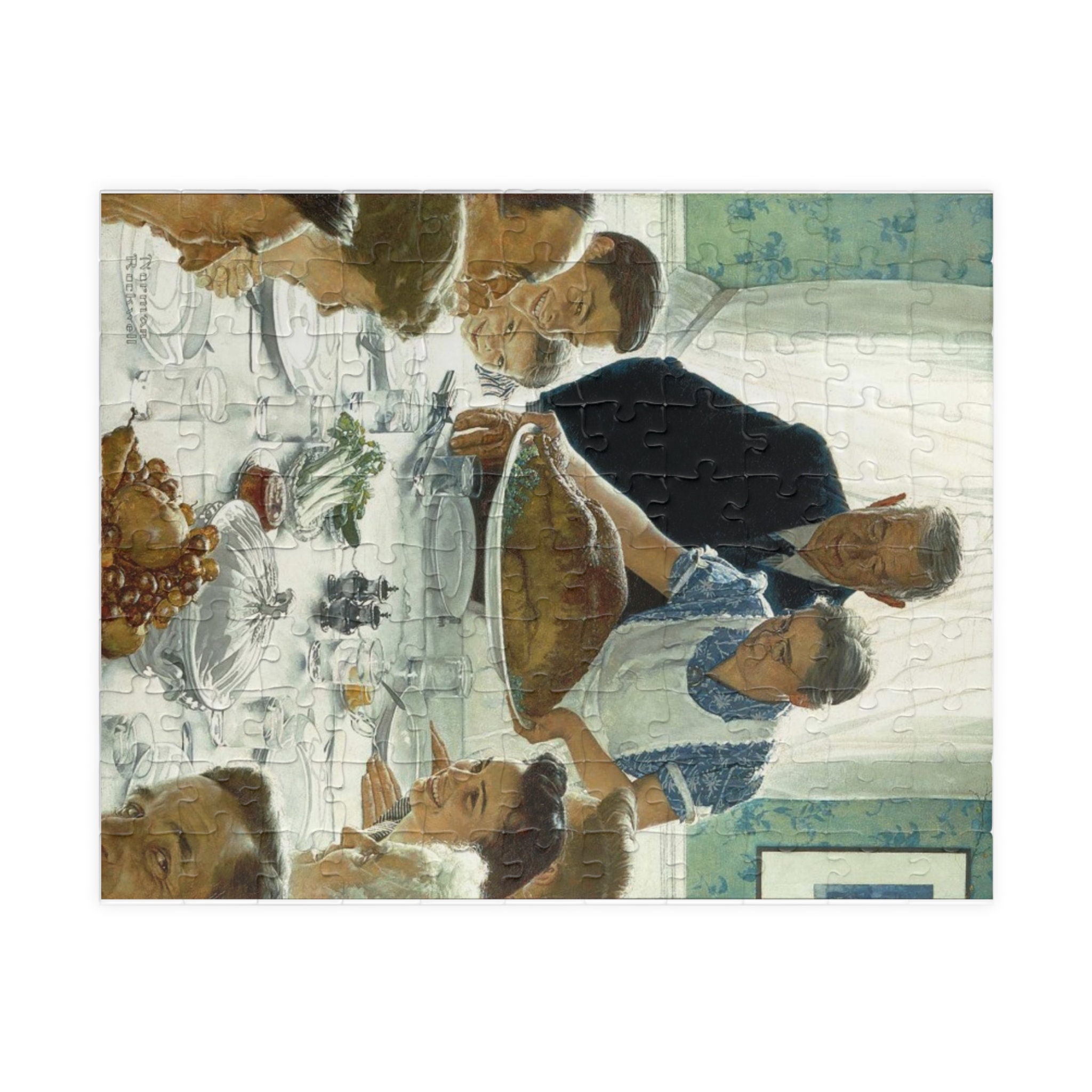 Norman Rockwell Puzzle Freedom of Want, 100 or 500 Piece Puzzle - Etsy