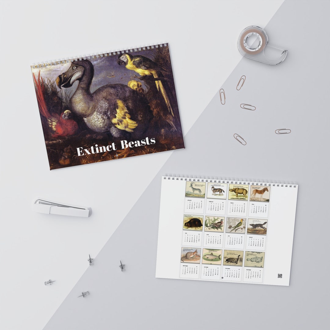 Wall Calendars 2024 Charles Darwin and Other Extinct Animal